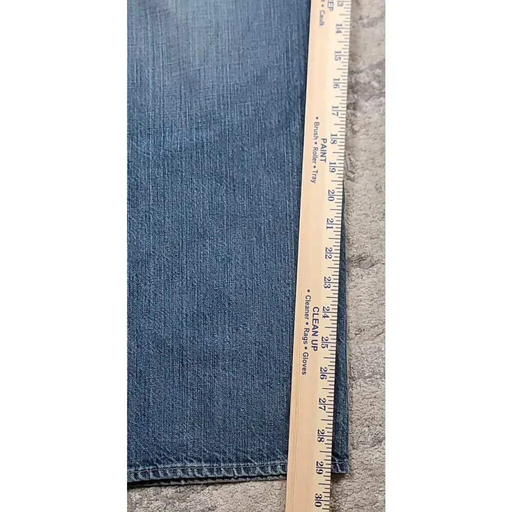 Hugo Boss TEXAS Men's Straight Baggy Fit Blue Denim Logo Jeans Sz 37x29